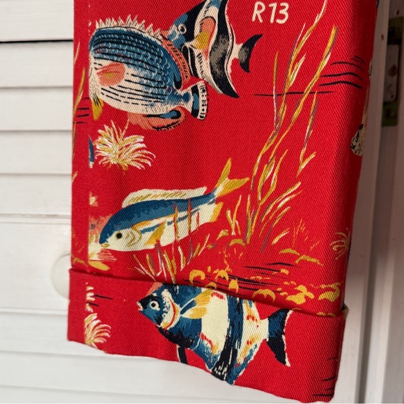 R13 Straight Leg Trouser - Red Fish - Picture 5 of 13